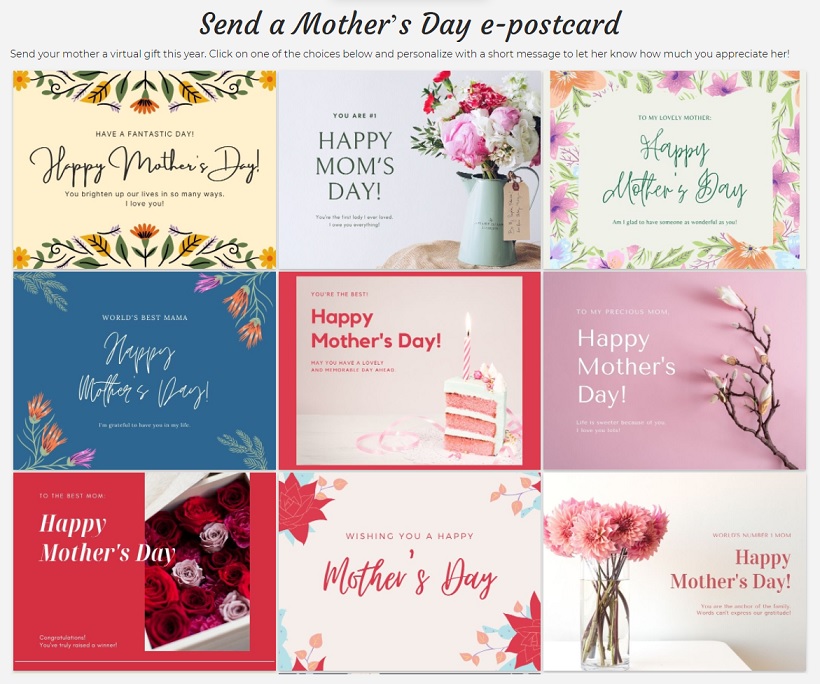 Mother's Day e-postcards