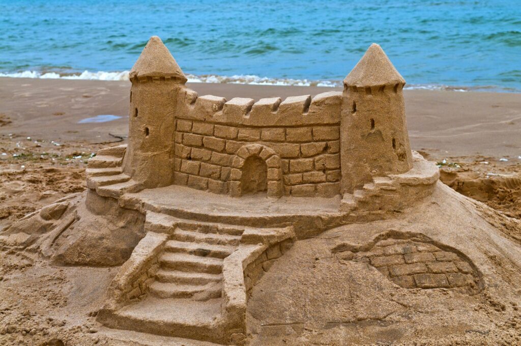 Sand Castle on the beach