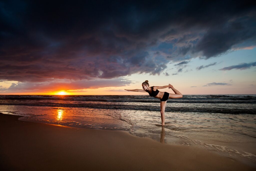Yoga on the beach