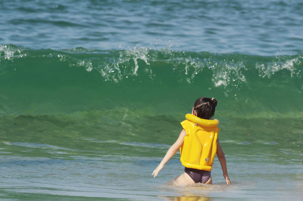 Children safety at the beach