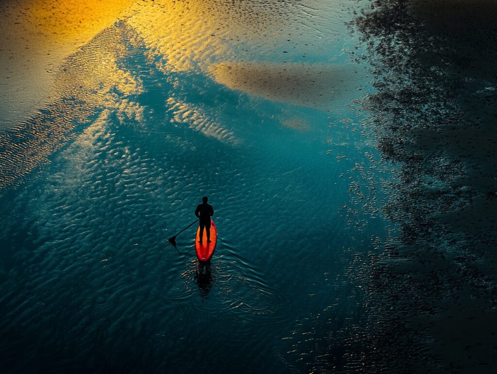 Winter paddleboarding in North Myrtle Beach