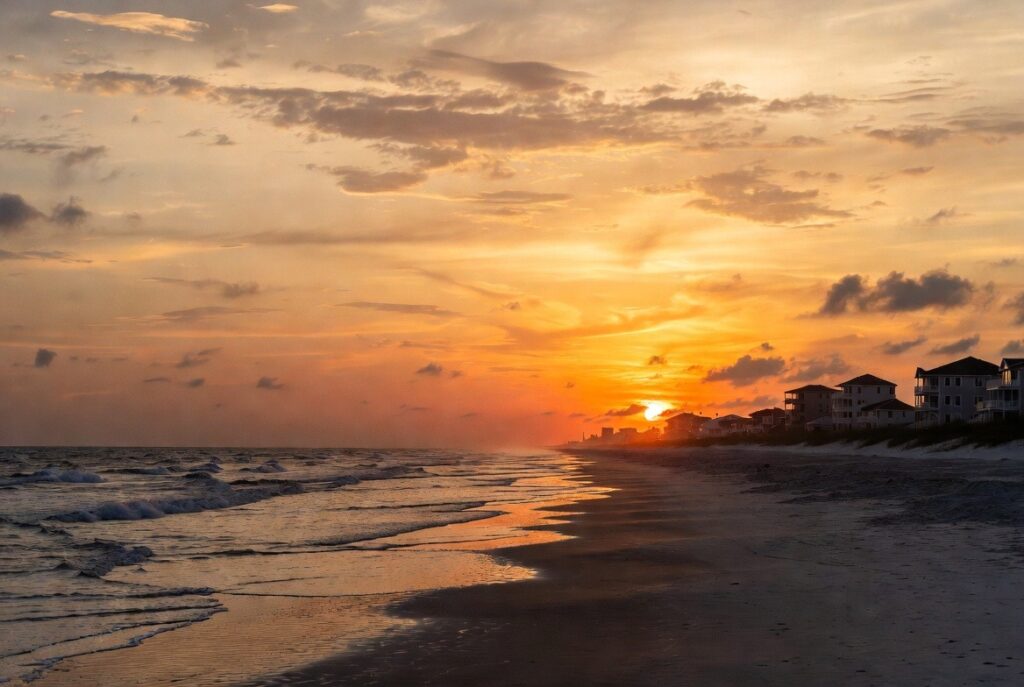 sunrise over North Myrtle Beach