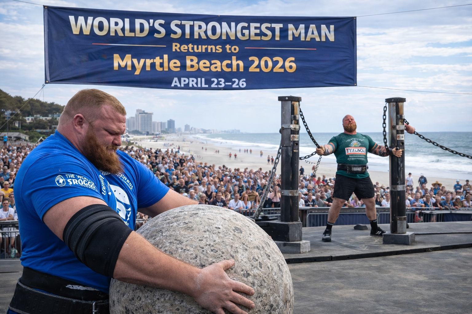 When Strength Meets the Sea: World’s Strongest Man Returns to Myrtle Beach