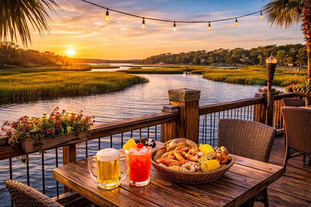 inlet shipwreck bar and grill view