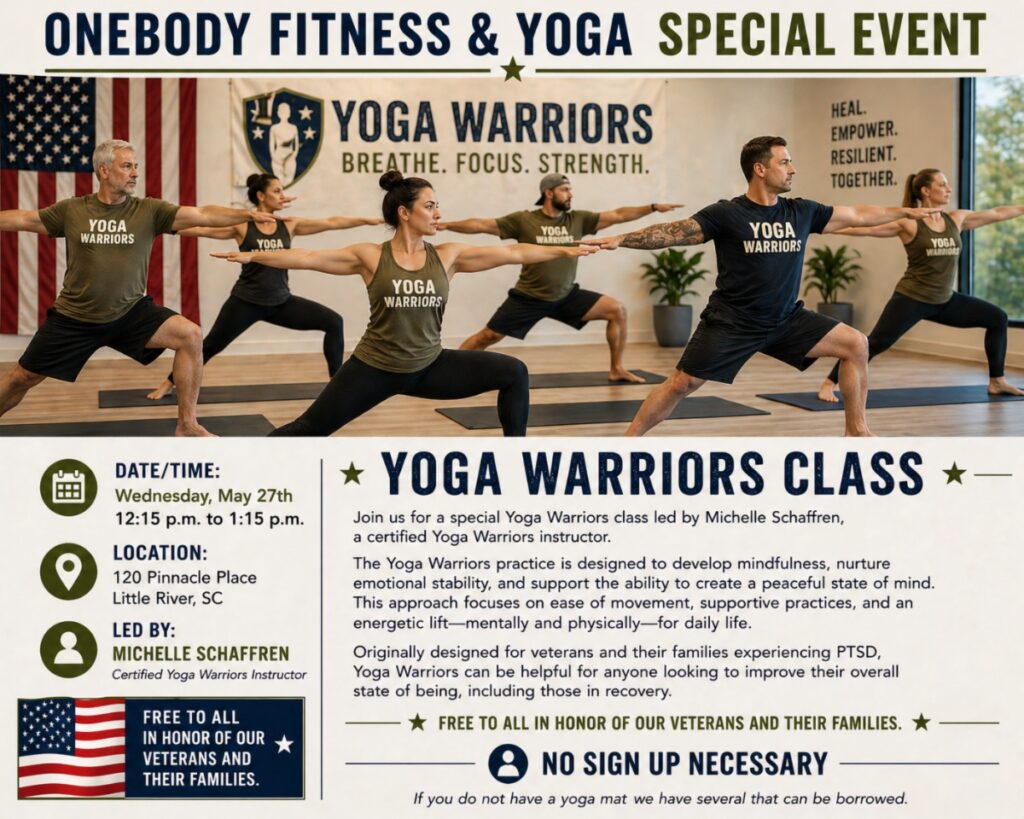 OneBody Fitness and Yoga Free Yoga Warriors Class