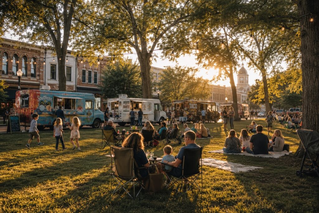 Outdoor food truck festival