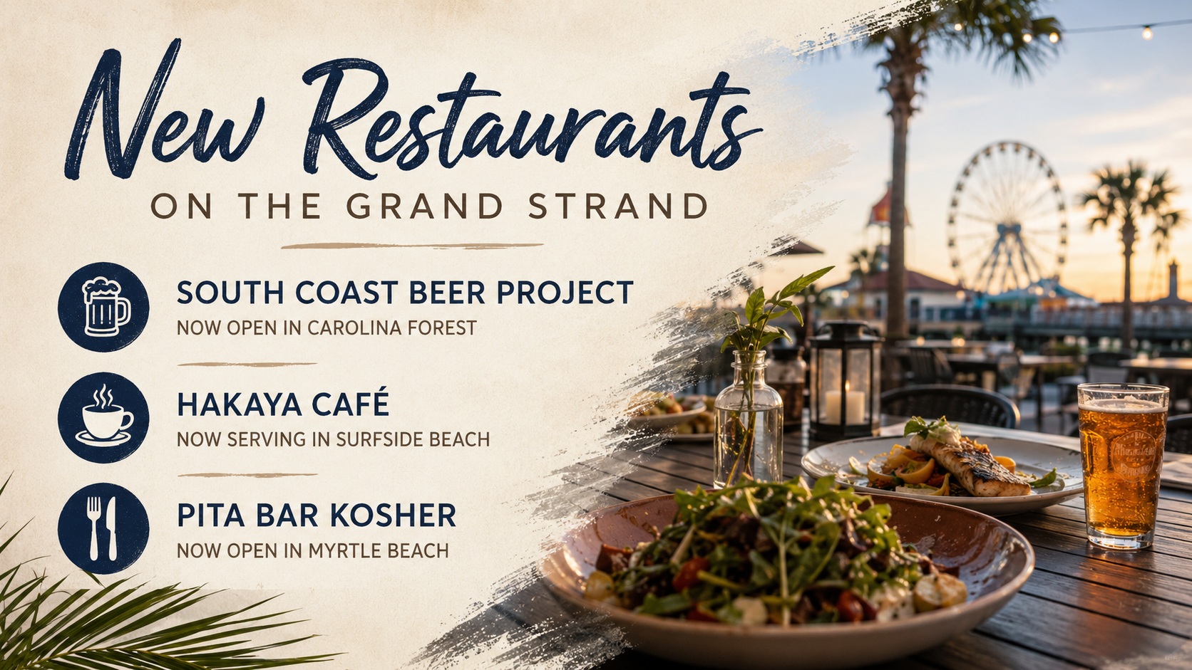New Restaurants Open on the Grand Strand for Summer 2026