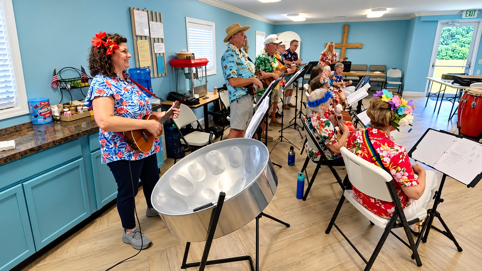 Ukes by the Sea ukulele group performing in the Myrtle Beach area